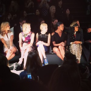 All star front row at Nanette Lepore runway show